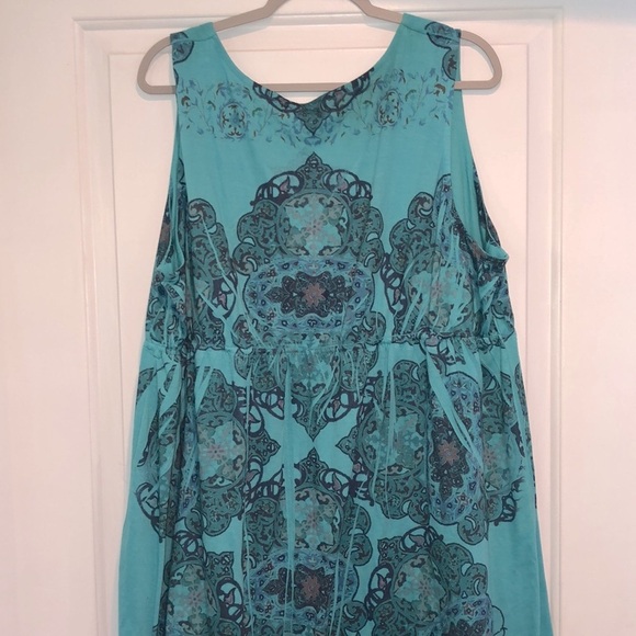 Turquoise sleeveless dress size 4X - Picture 5 of 6